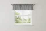 Cotton Window Valance Stripe Print 58 Inch Wide / 1/2 Inch Stripe - Black and White