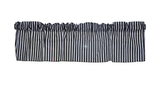 Cotton Window Valance Stripe Print 58 Inch Wide / 1/2 Inch Stripe - Black and White