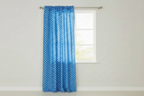 Cotton Curtain Stars Print 58 Inch Wide - Blue