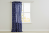 Cotton Curtain Stars Print 58 Inch Wide - Navy