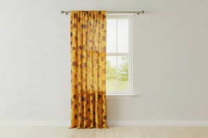 Cotton Curtain Floral Print 58 Inch Wide - Sunflowers Allover