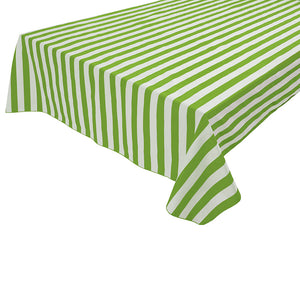 Cotton Tablecloth Stripes Print / 1 Inch Wide Stripe - Green