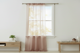 Sheer Tinted Organza Solid Single Curtain Panel 58 Inch Wide - Taupe