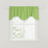 Poplin Solid Scalloped Wave Window Valance 58" Wide / 20" Tall
