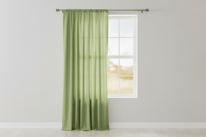 Solid Poplin Window Curtain or Photography Backdrop 58" Wide - Tea Green