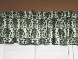 Floral Poplin Damask Window Valance 58" Wide