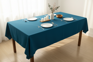Polyester Poplin Gaberdine Durable Tablecloth Solid - Dark Teal