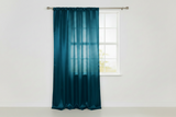 Shiny Satin Solid Single Curtain Panel Drapery 58 Inch Wide - Teal