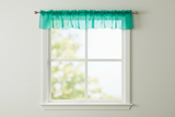 Sheer Organza Window Valance 58" Wide - Solid Teal