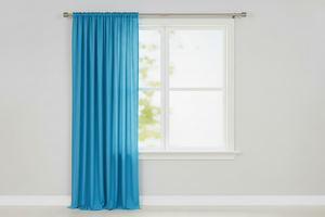 Solid Poplin Window Curtain or Photography Backdrop 58" Wide - Turquoise