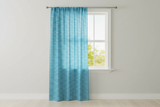 Poplin Gingham Checkered Window Curtain 56 Inch Wide - Turquoise