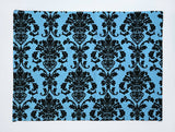 Poplin Damask Floral Dinner Table Placemats Holiday Home Decoration 13" x 19" (Pack of 4)