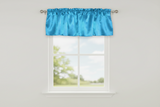 Shiny Smooth Satin Window Valance 58" Wide - Turquoise
