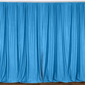 Solid Poplin Window Curtain or Photography Backdrop 58" Wide Turquoise
