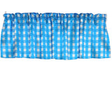 Poplin Tavern Gingham Checkered Polyester Window Valance 58" Wide