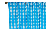 Poplin Tavern Gingham Check Print Polyester Window Curtain 58 Inch Wide