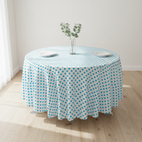 Cotton Polka Dots Round Tablecloth for Wedding/Bridal Shower, Birthdays, Special Events