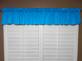Solid Poplin Window Valance 58" Wide Turquoise