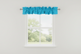 Solid Poplin Curtain Valance Sleeve Topper - Turquoise