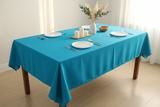 Polyester Poplin Gaberdine Durable Tablecloth Solid - Turquoise