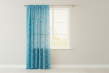 Cotton Curtain Floral Paisley Bandanna Print 58 Inch Wide - Turquoise