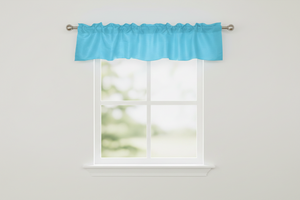 Faux Silk Dupioni Window Valance 56 Inch Wide - Turquoise