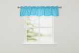 Faux Silk Dupioni Window Valance 56 Inch Wide - Turquoise