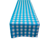 Poplin Tavern Gingham Checkered Polyester Table Runner