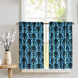 Poplin Damask Floral Café Tier Curtains Window Treatment Kitchen Home Décor