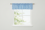 Cotton Gingham Checkered Window Valance 58" Wide - Turquoise
