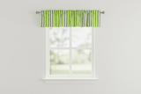 Cotton Window Valance Stripe Print 58 Inch Wide / 1 Inch Stripe - Green