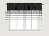 Flocked Damask Window Valance 58" Wide - Blue Teal