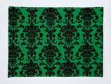 Poplin Damask Floral Dinner Table Placemats Holiday Home Decoration 13" x 19" (Pack of 4)