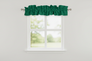 Solid Poplin Curtain Valance Sleeve Topper - Valley Green