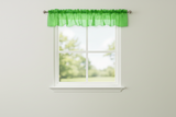 Sheer Organza Window Valance 58" Wide - Solid Valley Green