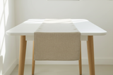 Faux Burlap Table Runner Solid - Wheat