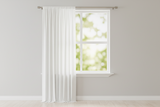Solid Poplin Window Curtain or Photography Backdrop 58" Wide - White