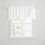 Poplin Solid Scalloped Wave Window Valance 58" Wide / 20" Tall