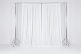 Solid Poplin Window Curtain or Photography Backdrop 58" Wide - White