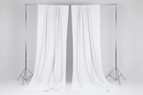Solid Poplin Window Curtain or Photography Backdrop 58" Wide - White