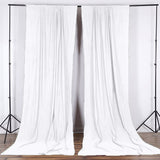 Solid Poplin Window Curtain or Photography Backdrop 58" Wide White