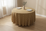Cotton Polka Dots Round Tablecloth for Wedding/Bridal Shower, Birthdays, Special Events