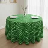 Cotton Polka Dots Round Tablecloth for Wedding/Bridal Shower, Birthdays, Special Events