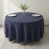 Cotton Polka Dots Round Tablecloth for Wedding/Bridal Shower, Birthdays, Special Events