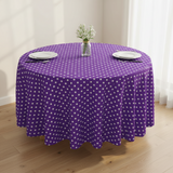 Cotton Polka Dots Round Tablecloth for Wedding/Bridal Shower, Birthdays, Special Events