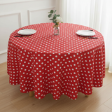 Cotton Polka Dots Round Tablecloth for Wedding/Bridal Shower, Birthdays, Special Events