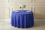 Cotton Polka Dots Round Tablecloth for Wedding/Bridal Shower, Birthdays, Special Events