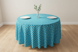 Cotton Polka Dots Round Tablecloth for Wedding/Bridal Shower, Birthdays, Special Events