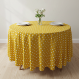 Cotton Polka Dots Round Tablecloth for Wedding/Bridal Shower, Birthdays, Special Events