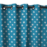 Grommet Curtain Polka Dots Print 56 Inch Wide